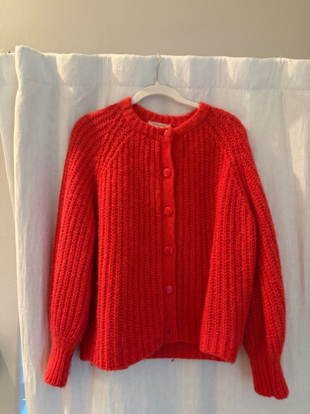 Sezane Red Knit Sweater